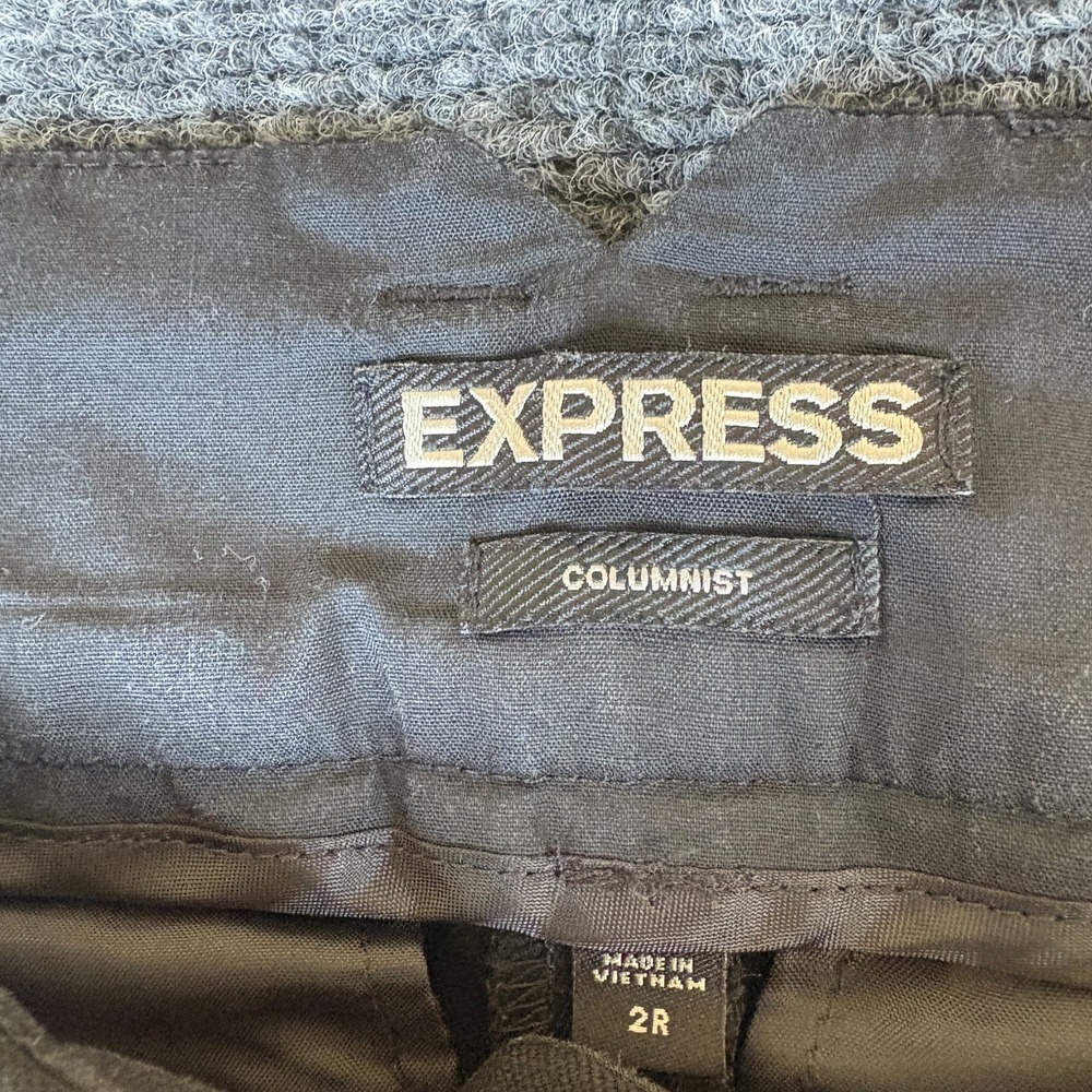 Express Columnist Dress Pants Women 28x31.5 Black Stretch Flat Front Bootcut Leg - Picture 4 of 9